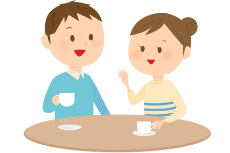話し合う夫婦