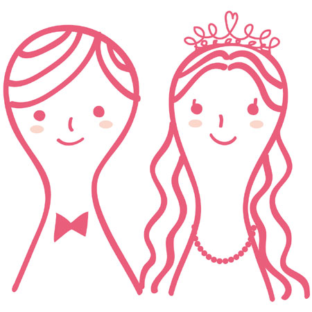 新郎新婦のイラスト